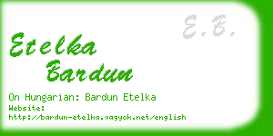 etelka bardun business card